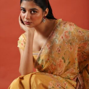 floral saree
